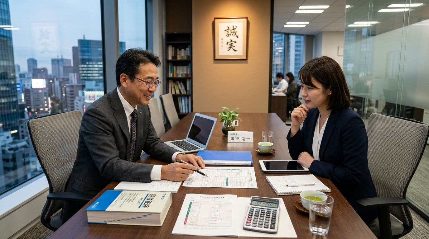 Meeting with a tax advisor in Japan